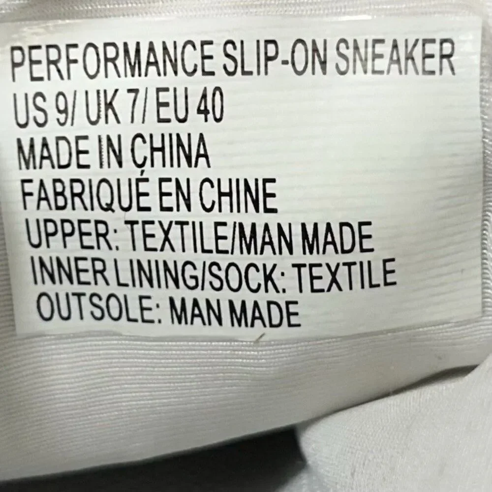 Fabletics Slip-On Performance Womens Size 9 White Knit Athletic Shoes Used
